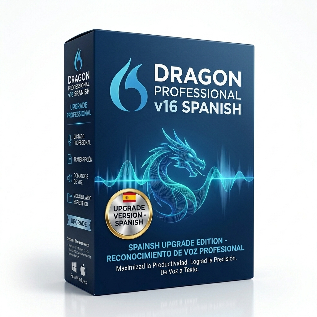 Dragon Professional Individual v16 Spanish Upgrade Software Box